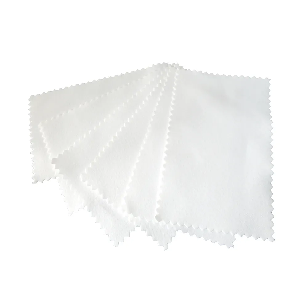 Confezione da 100 panni per lucidatura argento 925 lucidanti, detergenti, detergenti, lucidanti bianco 11x7 cm strumenti per la cura dei gioielli plasitic avvolgere singolarmente brunitura