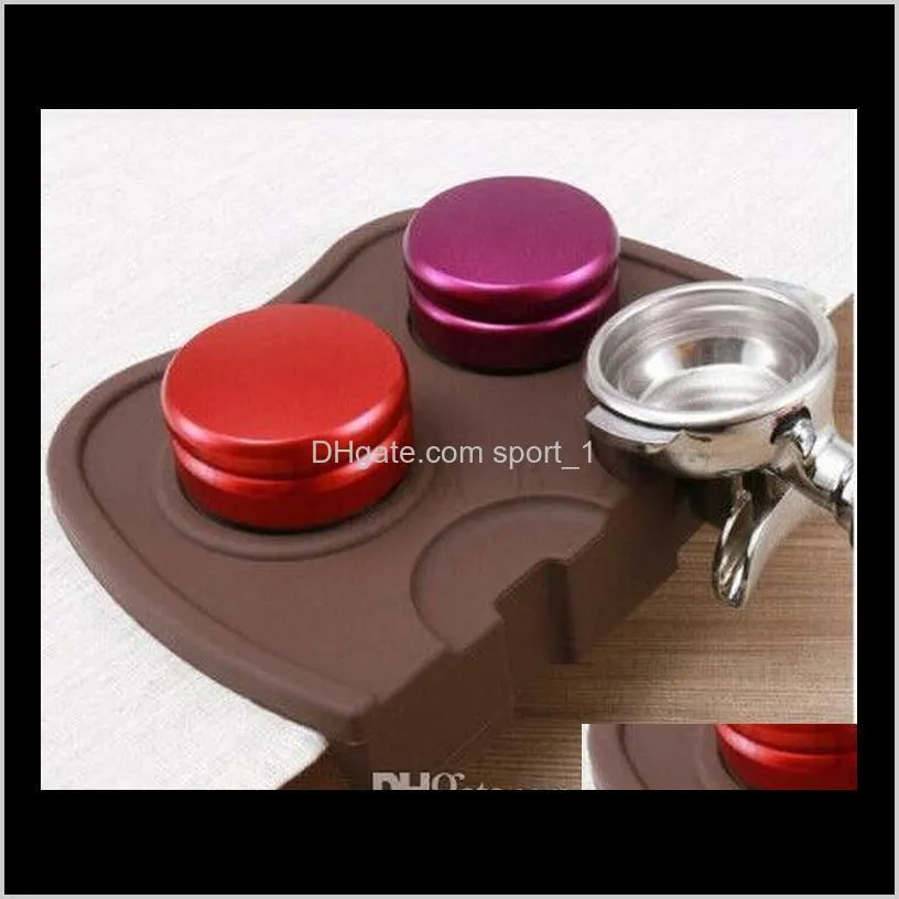 espresso tamping mat silicone coffee powder pad anti-slip corner filler mat irregular holder coffee pressed powder mat