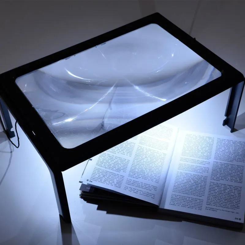Wholesale Foldable A4 Full Page Microscope Magnifier With 3X Magnification,  Hands Free Lap Desk With Storage And LED Light For Reading, Sewing, And  Knitting CD21165 2121 From Pbbands, $7.98