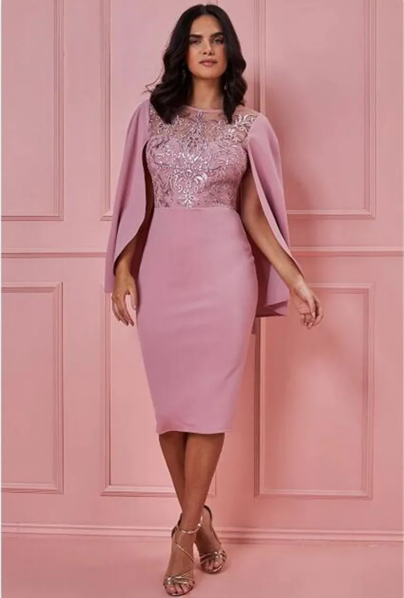 ワンピース Uhr Mom dress pink 5-6Y Stunning 2022 Mother's pink dress with Applique Lace