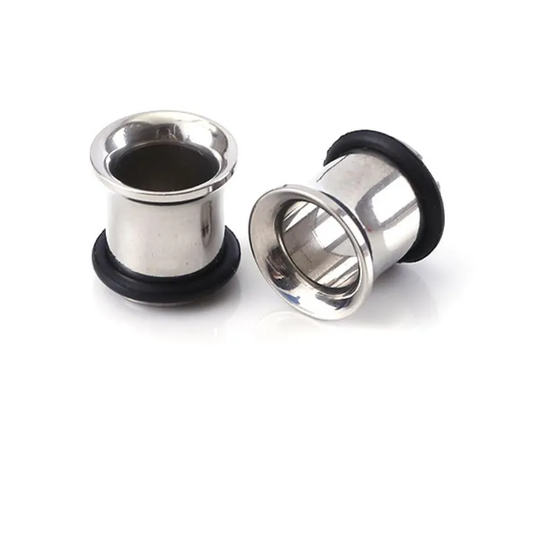 Ear Plugs F20 Mix 3-14Mm 100Pcs/Lot Stainless Steel Single Flare Flesh Tunnel Piercing Jewelry