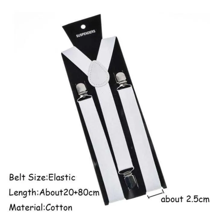 Y-back Adult Adjustable Suspender Soild Color Women Clip-on Elastic Suspender Fashion Men Children Belts Baby Straps YL334