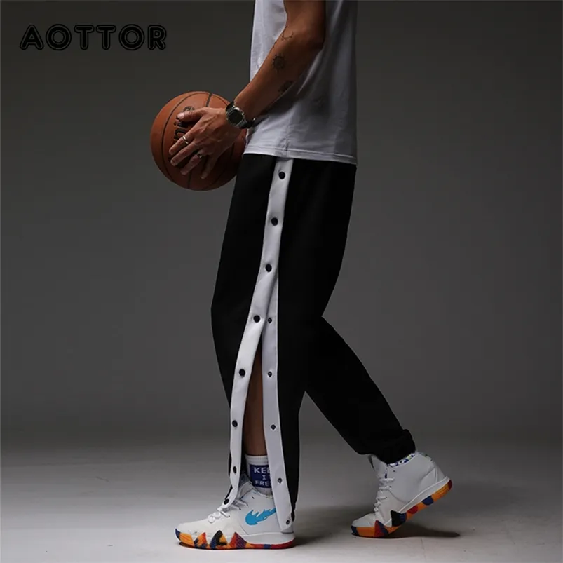 Mens Cut Off Jogger Pants With Split Side And Wide Leg Fashionable And Casual Streetwear Sports Trousers For Men 210715 From Bai03 18.1 DHgate.Com
