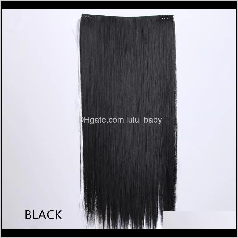 z&f synthetic fiber hair weft straight tape hair extension 5 clip in hair 24inch long cheap wholesale promotion