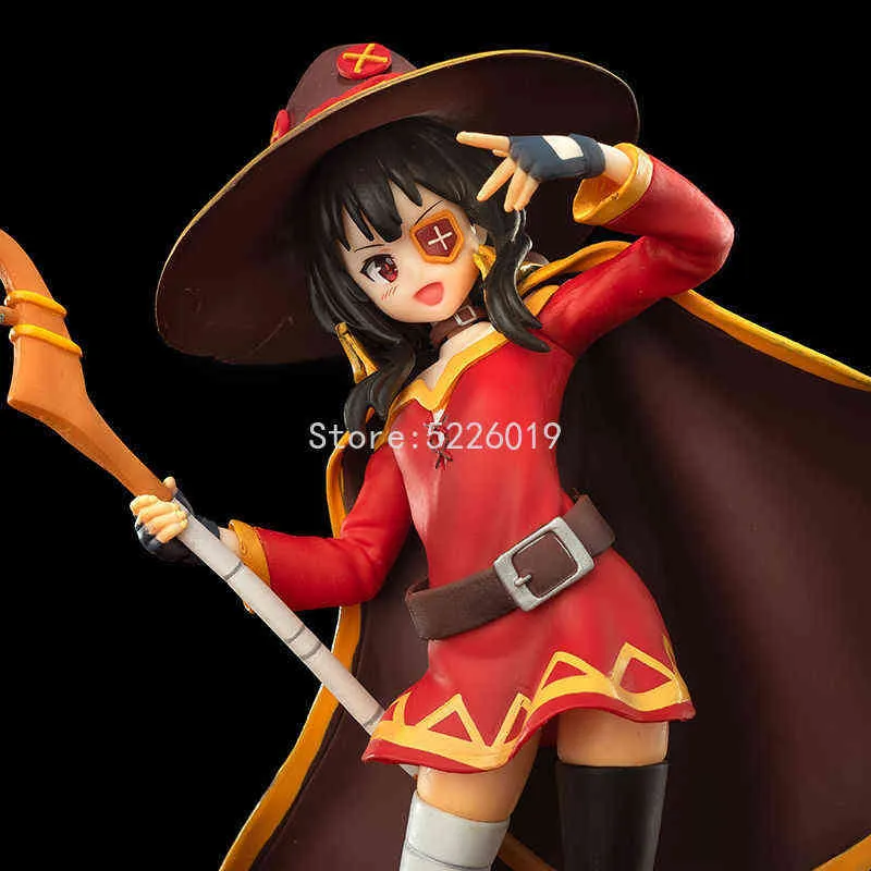 20cm filme konosuba megumin aqua anime figura bênção de deus sobre