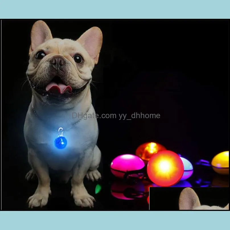 Hot Garden Home LED Flashlight Dog Cat Collar Glowing Pendant Night Safety Pet Leads Necklace Luminous Bright Decoration Collars For