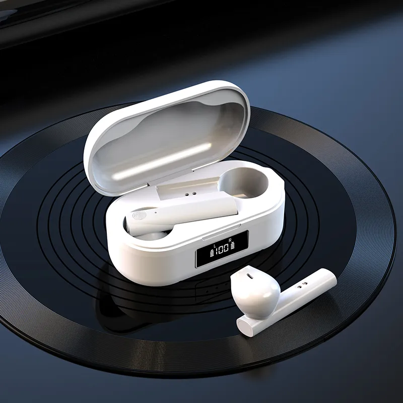 블루투스 이어폰 귀 훅 스포츠 이어폰 방수 무선 소음 취소 소매 패키지 10pcs가있는 게임 헤드셋