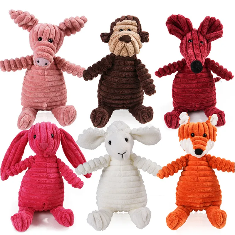 13 Style Wholesale Dog Squeaky Reversible Plush Toys Puppy