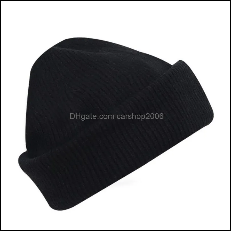 Beanie/Skull Caps Candy Colors Winter Hat Women Knitted Warm Soft Trendy Wool All-match1