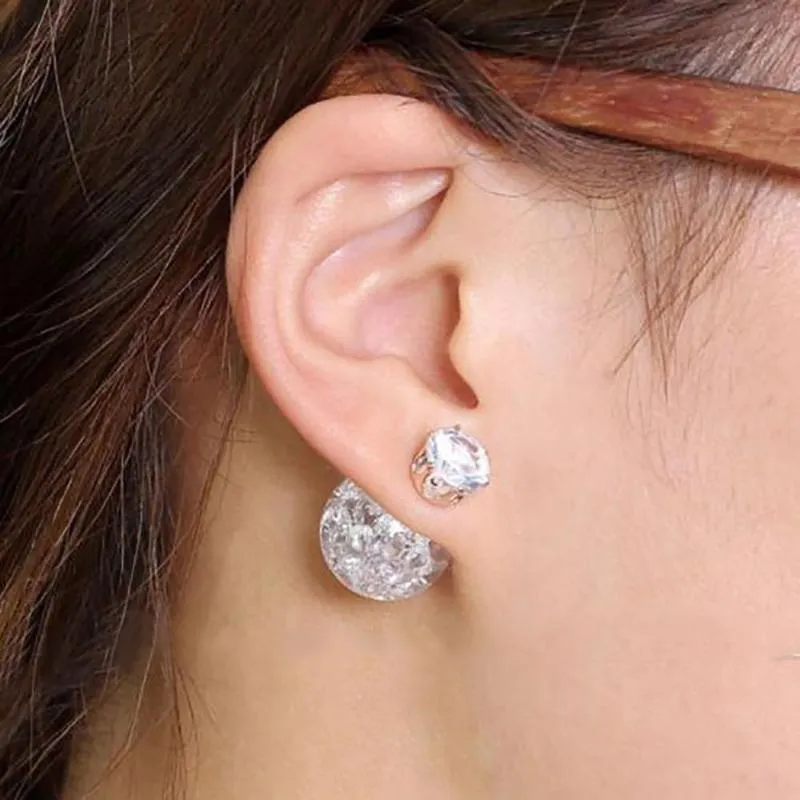 Garanhão feminina moda faux pérolas de pérolas shinestone bola forma de orelha brincos jóias