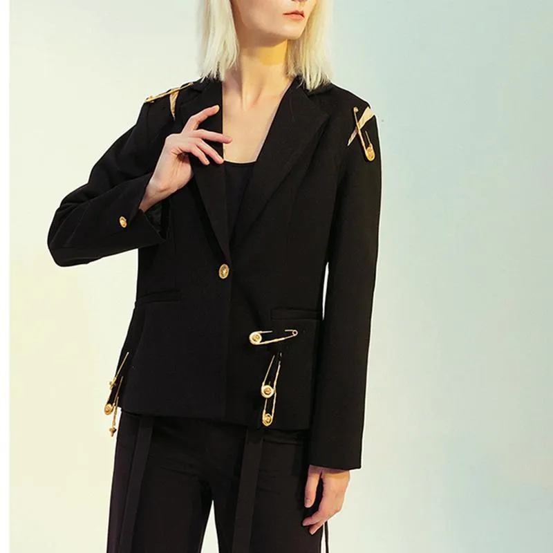 販売購入 女性のスーツのブレザーズ優秀な品質21デザイナースタイリッシュなブレザーのための女性のブローチ装飾シングルボタン 激安売値 Medanbahasa Kemdikbud Go Id