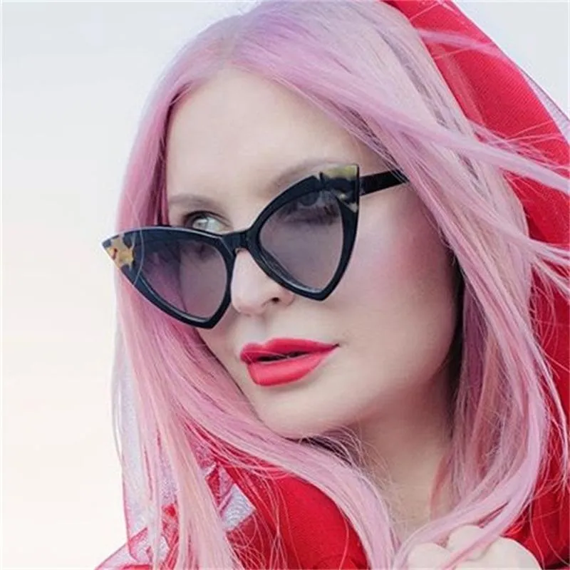 Женские солнцезащитные очки «кошачий глаз» 2021, брендовые дизайнерские винтажные женские женские очки, классические ретро модные красочные леопардовые принты
