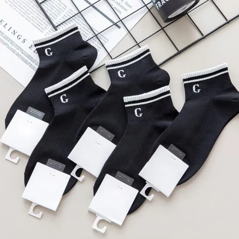 Women Girl Cotton Letter Socks Black White Casual Sport Letters Ankle Sock Breathable High Quality Wholesale Price