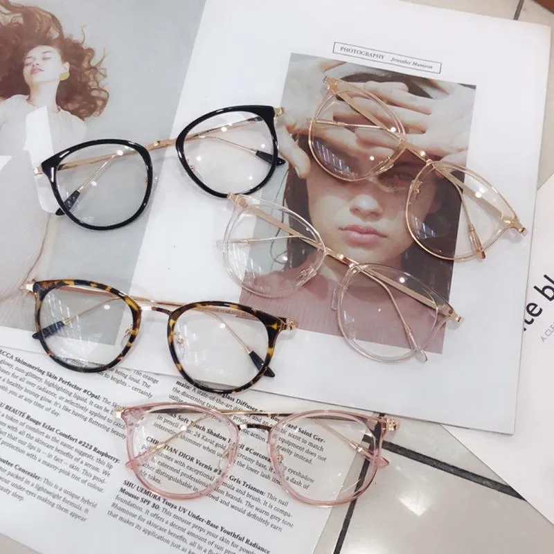 Sunglasses 1pcs Retro Anti Blue Ray Computer Glasses Women Round Eye Glass Men Light Blocking Fashion Eyewear Optical Frames A96519