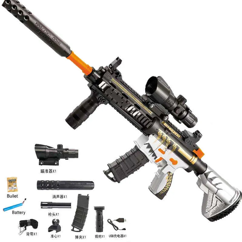 Electric M416 игрушечный пистолет автоматический пакетный водяной гель GEL Bullet Детские игрушки CS Game Air мягкий снайперская винтовка стрелять оружие для мальчика H0913