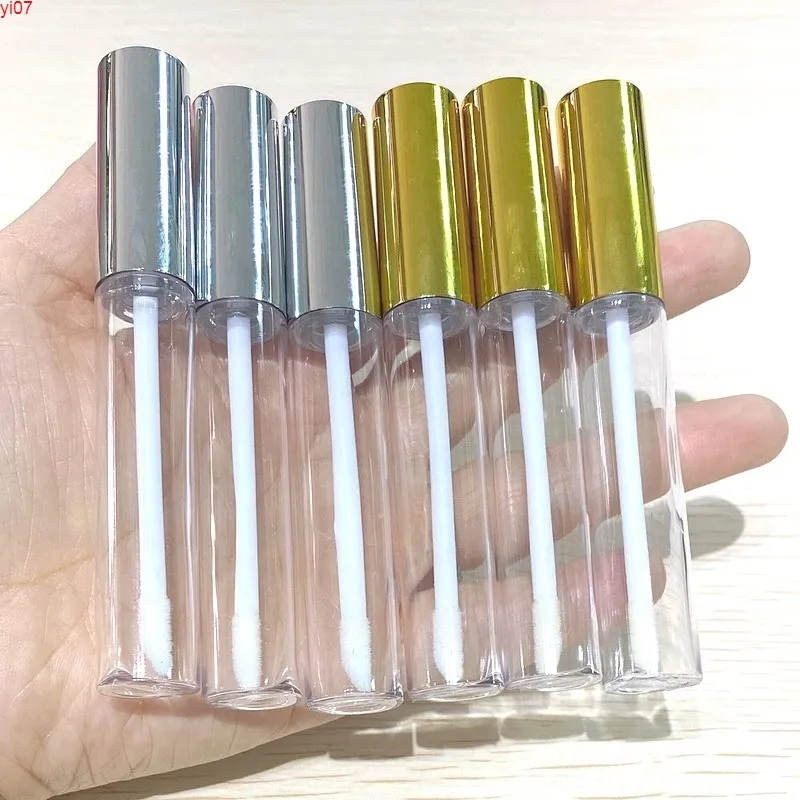 30/50/100pcs Gold Silver 10ml Empty Lip Gloss Tubes Containers Refillable Balm Bottles for DIY Makeup Lipgloss Homemade Liphigh qty
