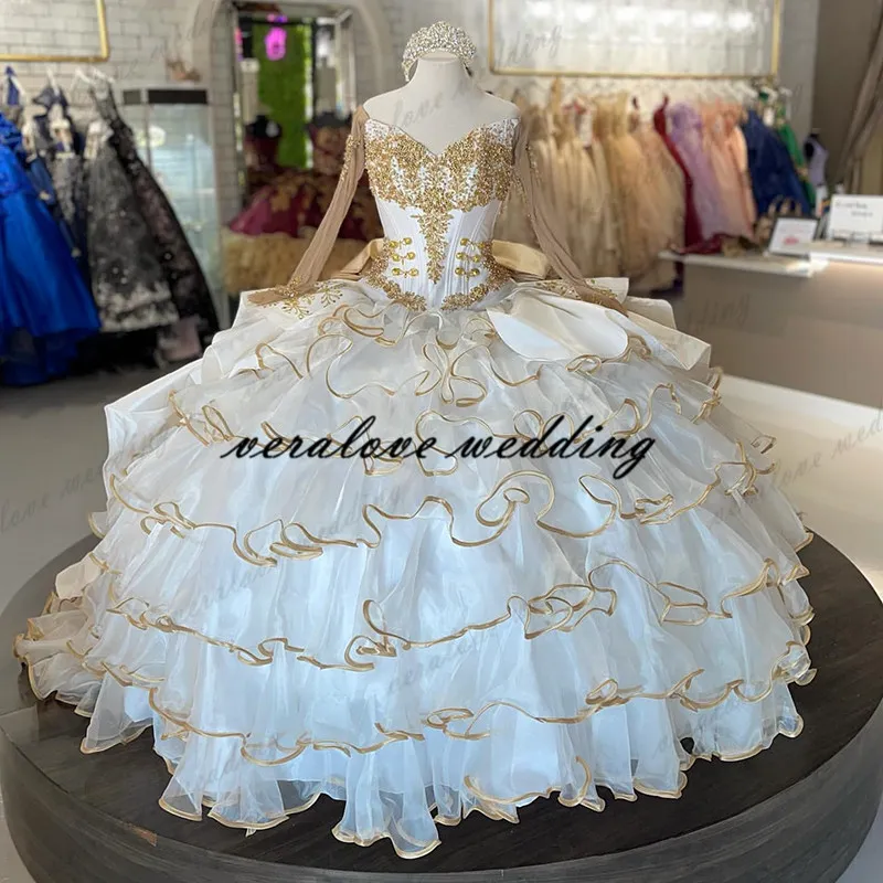 Immagini reali Charro Mexican Quinceanera Prom Dresses 2021 Off spalla Sweet 15 Dress Princesa Misquinceanos Abiti da festa