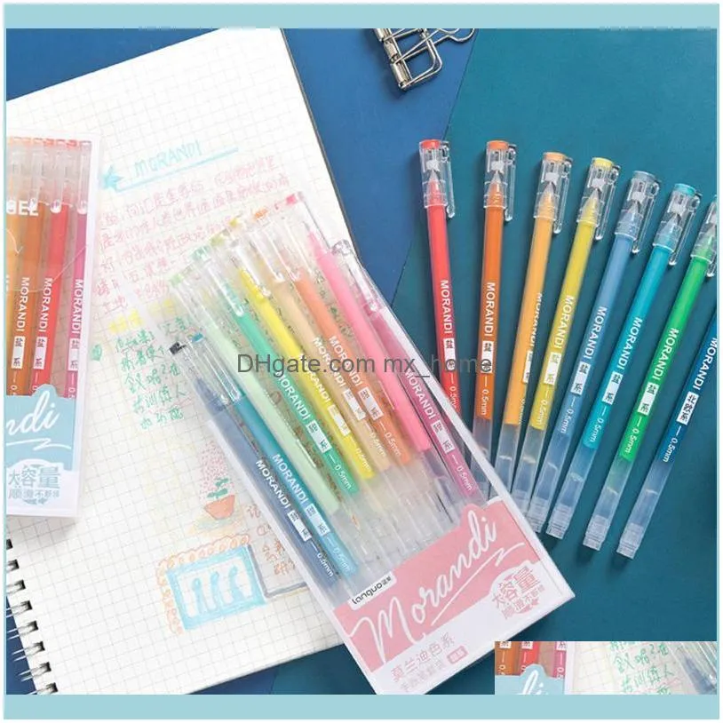 9 Pcs Gel Pen Set Large-Capacity Color Pocket Pens Color Student Marker Pens Writing Tools Stationery
