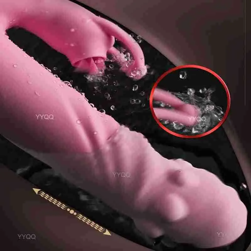 NXYVibrator Female Sex Toy Telescopic Vibration G Point Tongue Licking Clitoris Stimulation Heating Vagina Dildo Masturbation Adult 18 1123
