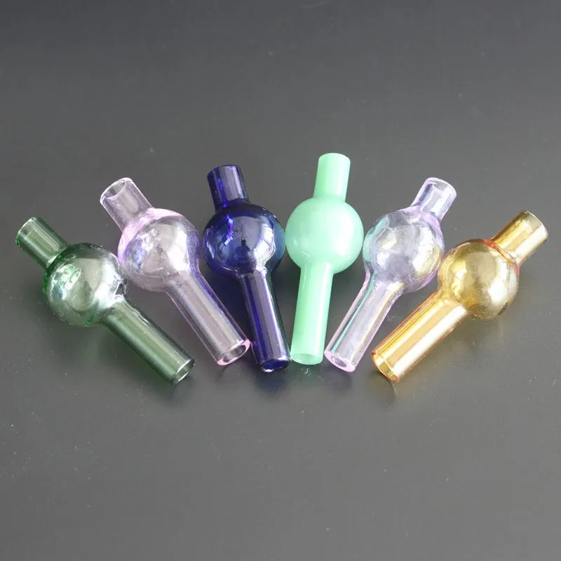 6 Color quartz bubble cap With Hole for Hookahs On Top Thermal Banger Nails Frosted Polished Joint E-nail Retail