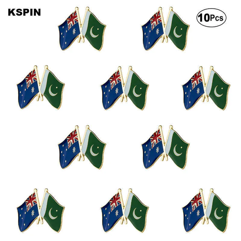 Austrália Paquistão Amizade Broches Lapela Pin Flag Badge Broche Pins Emblemas
