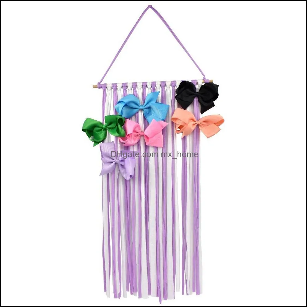 Baby Hair Bow Holder Hanger Girls Hairs Clips Storage Organizer Hairwear Belt Kids Tapestries Hair Accessories Z1988