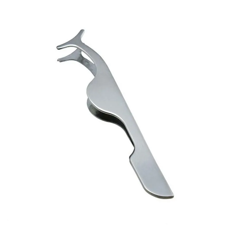 Metal False Eyelash Tweezers Fake Eye Lash Applicator Eyelash Extension Curler Nipper Auxiliary Clip Clamp Makeup Tools