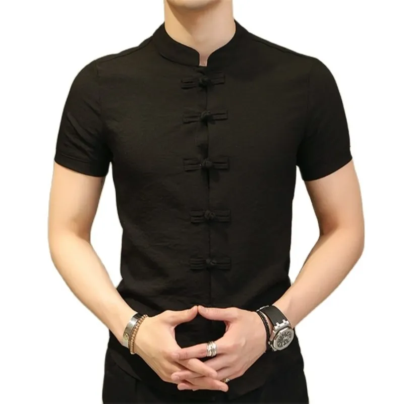 Camisas de lino hombre manga corta clearance
