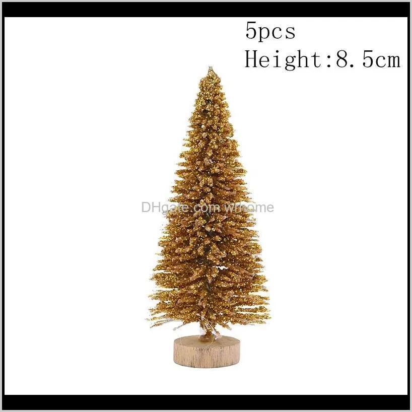 5pcs Artificial Christmas Tree Fake Pine Tree for Home Decoration Kids Gift Plastic New Year Xmas navidad Decor Supplies1