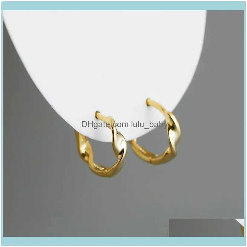 Solid Sterlling Silver 925 Ear Buckle Earring Temperament Women Sexy Elegant Girl Love 14k Gold Jewelry Turkish Hoop & Huggie