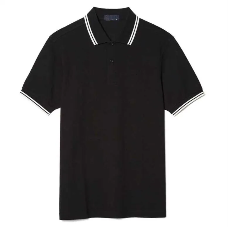 Summer Men luksus haftowe koszule polo z krótkim rękawem Cool Cotton Slim Fit Casual Business Man Shirt