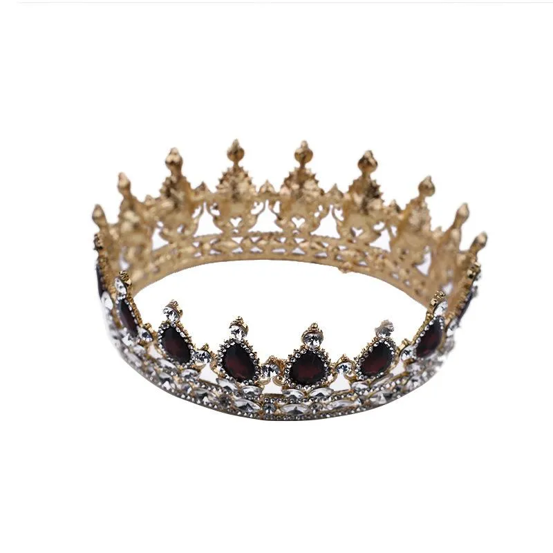 Bridal Classical Couronne de Mariage Crowns Luxury Rhinestone Zircon Wedding Party Big Crown For Women Hair Clips Barrettes