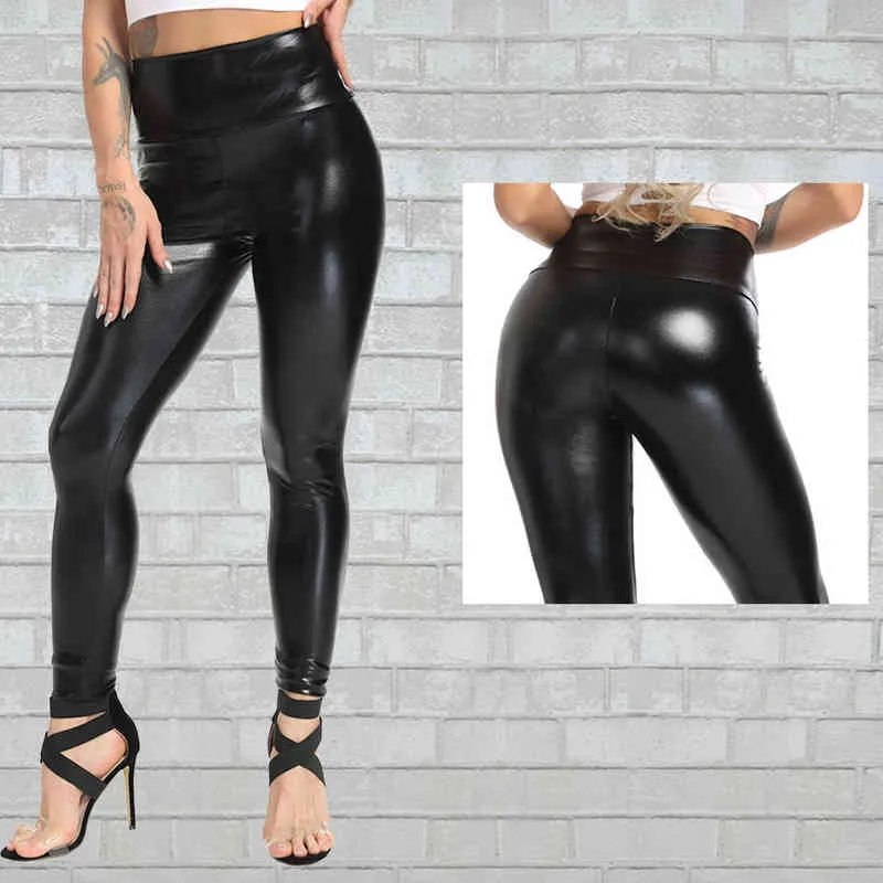 High Waist Faux Leather Yoga Leggings With Push Up Effect Energy Boosting  Gym Skinny Leather Trousers For Women H1221 From Mengyang10, $8.79