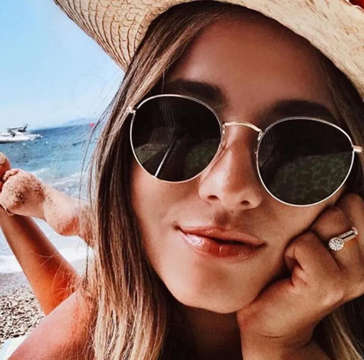Designer Round Toddler Sunglasses For Men And Women Black Silver Gold Frame With Mirrored Lenses UV400 Protection And Protective Case From Good glasses 8.87 DHgate.Com