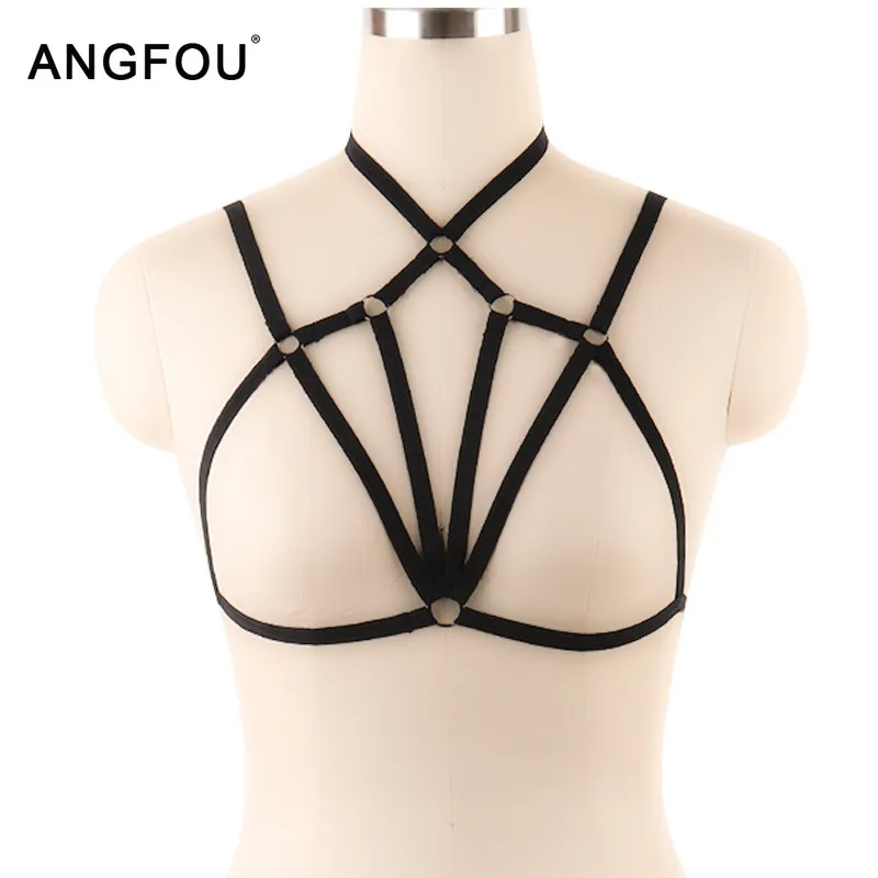 sexy greek lingerie Sexy Women Lingerie Cupless Bra Unlined Wire-Free Black Polyester Body  Strap Bra Band Size 48 from Dhgate Bras