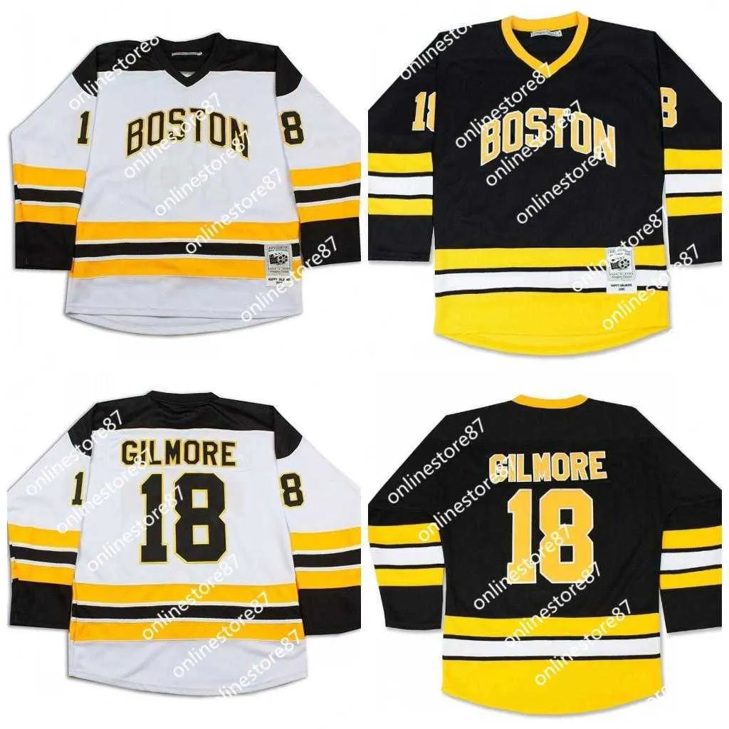 Koszulki filmowe Happy Gilmore Ice Hockey Jersey Dostosuj dowolne imię i nazwisko i numer osobowości haftowe