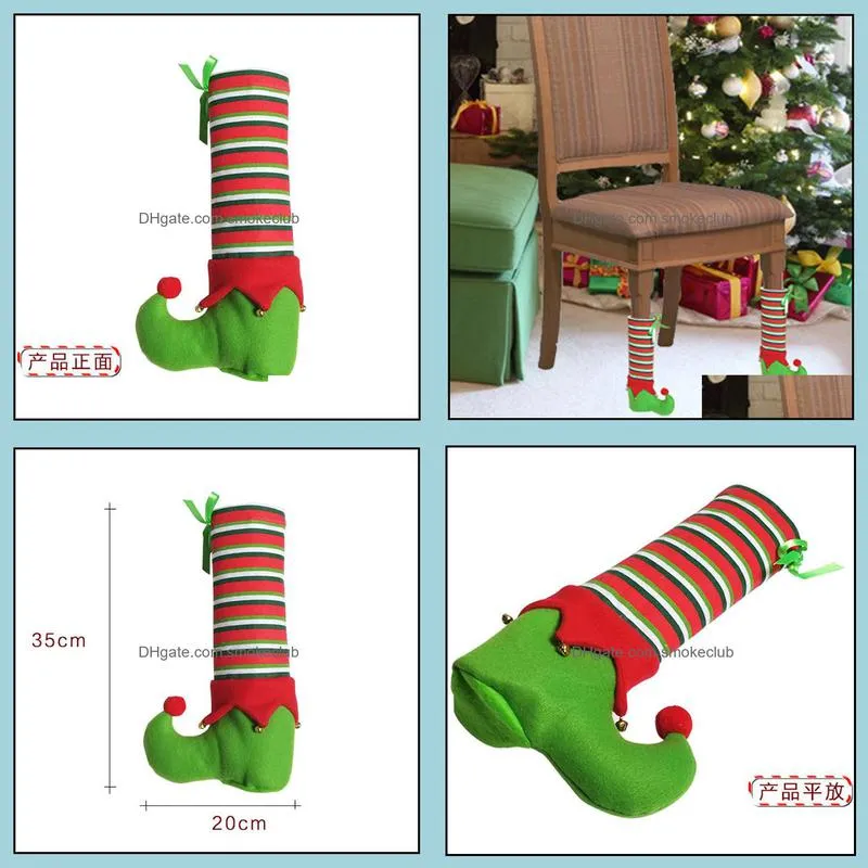 Chuangda Order Christmas Elf Socks Chair Foot Cover Candy Bag Christmas Gift Bag Christmas Home Decoration 126