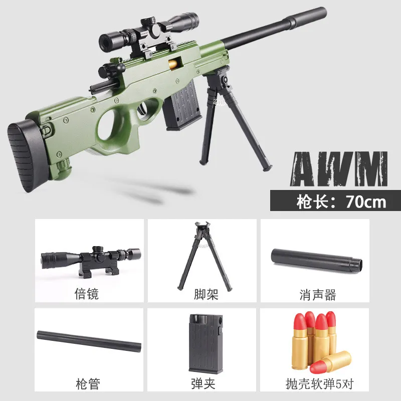 Lançador de balas suave tiro Sniper Rifle brinquedos para Boy Jogo de tiro  ao ar livre arma Airsoft Blaster submachine Gun - China Brinquedos e Bullet  disparando suavemente preço