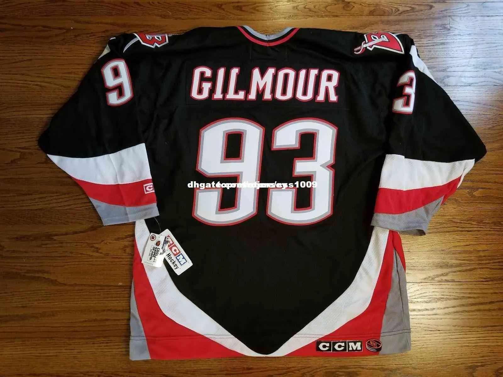 Cheap Custom Doug Gilmour Vintage Buffalo Sabres CCM Jersey Black