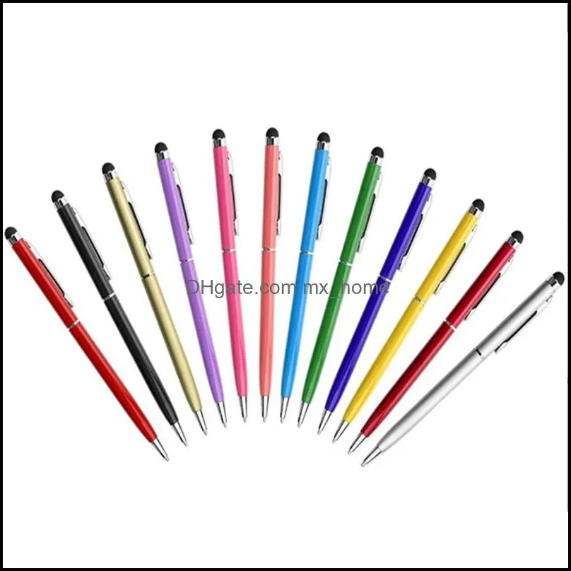 Długopisy Ballpoint Pisanie Materiały Office School Business Industrial Hurtownie Mini Pojemność Ekran dotykowy Metal Pen Tootick może dostosować L