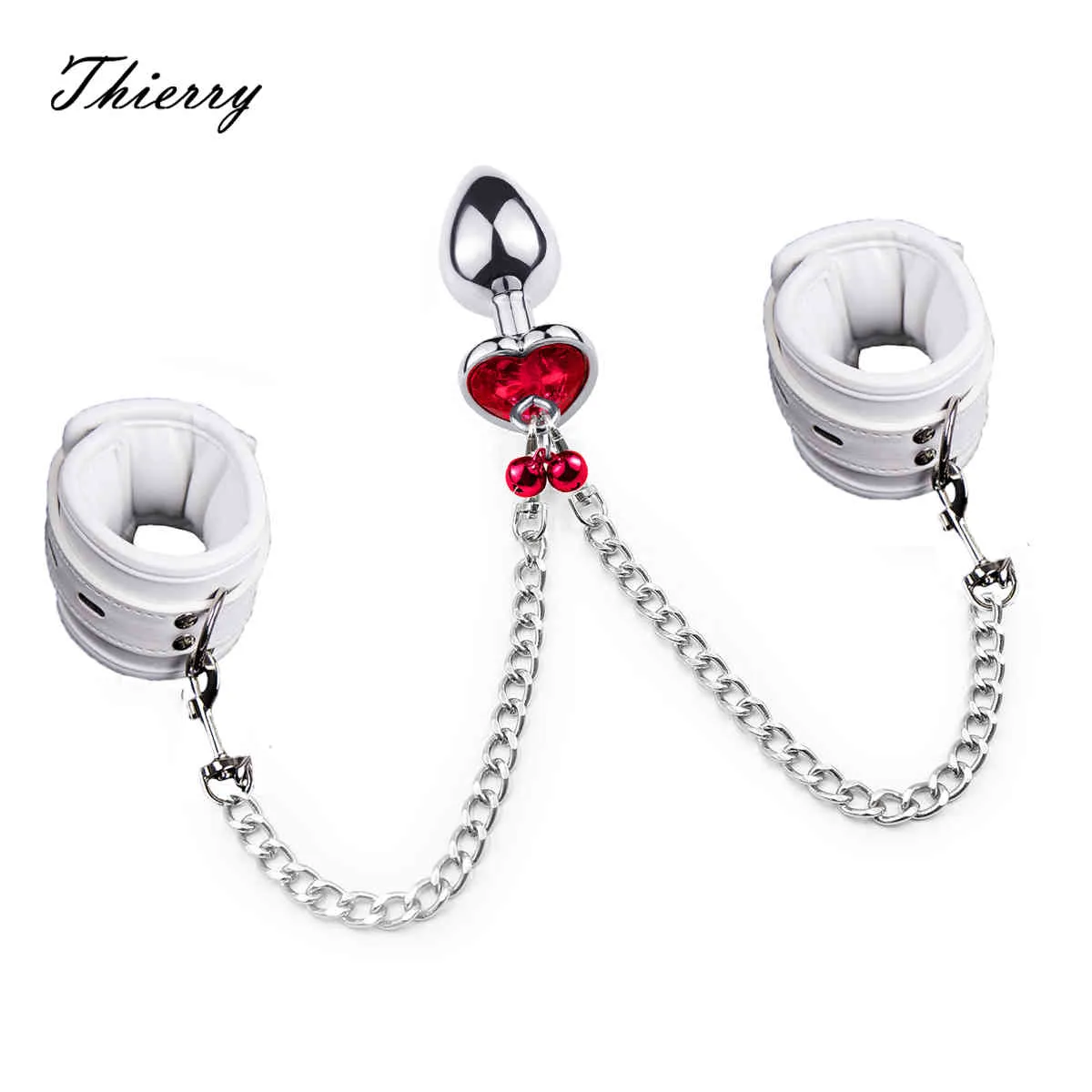 Thierry Bondage Kit with Handcuffs and Pink Anal Plug, Metal and PU, One  Size Adjustable from Dhgate Bondage