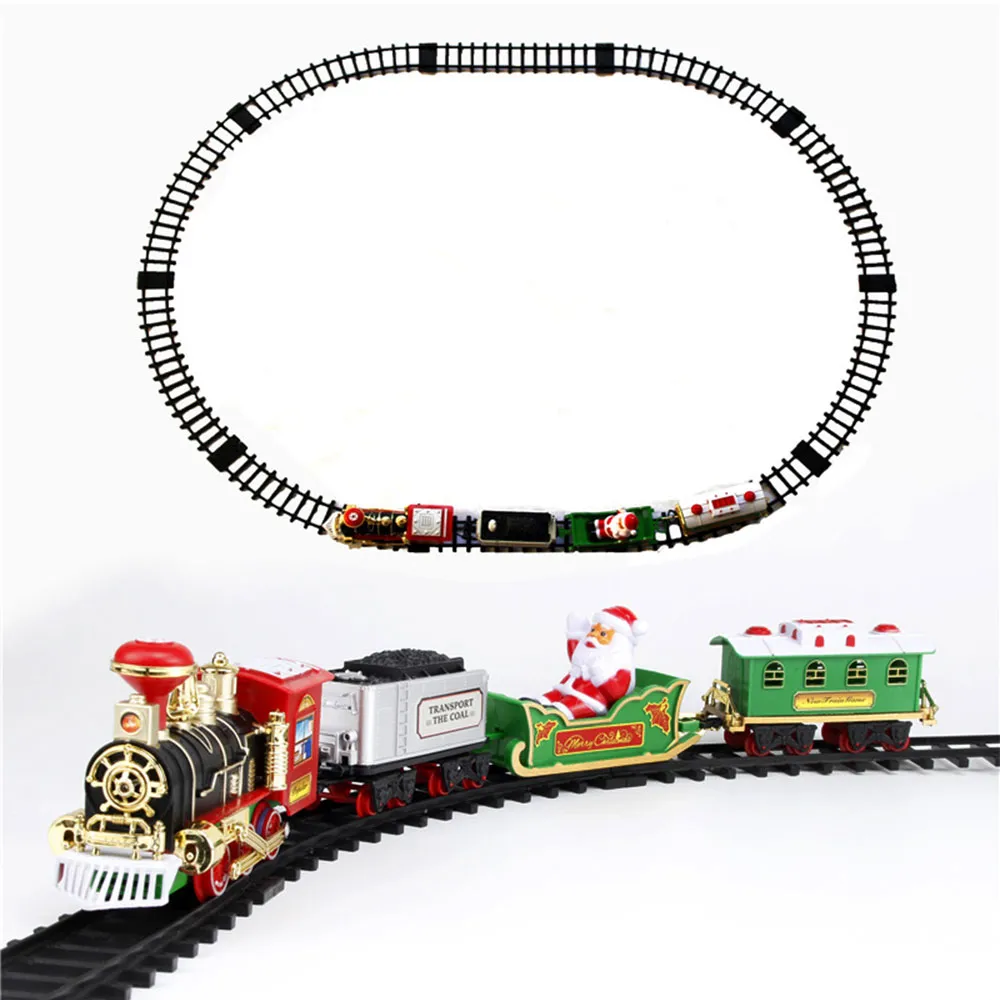 Julsimulering Klassiskt ångtåg Railway Remote Control Train Light and Sound Children's Toys Gifts