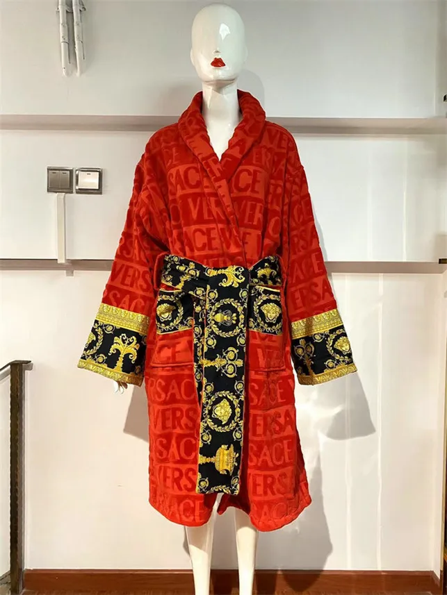Paintes de peignoir unisexe Jacquard Design baroque une taille unique les vetements de nuit chauds respirants couple
