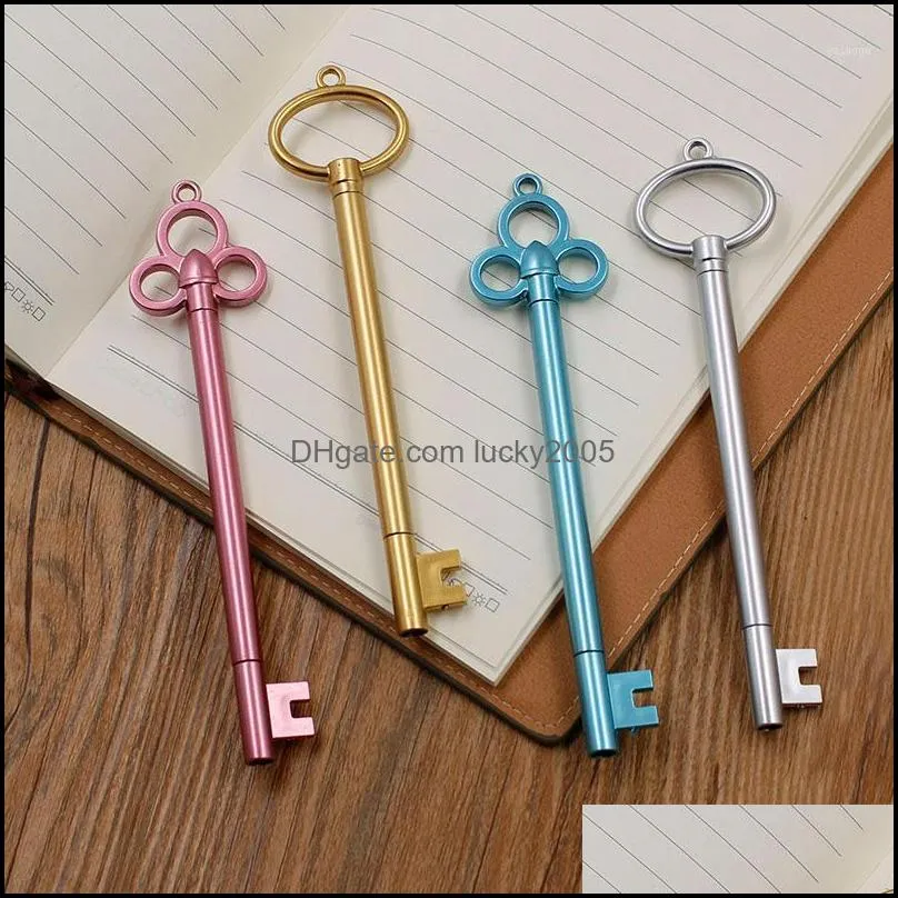 Écriture Business Industrialreative Golden Key Stylo Neutre Kawaii Papeterie Gel Stylos Matériel Plastique Bureau Fournitures Scolaires Papelaria Kid