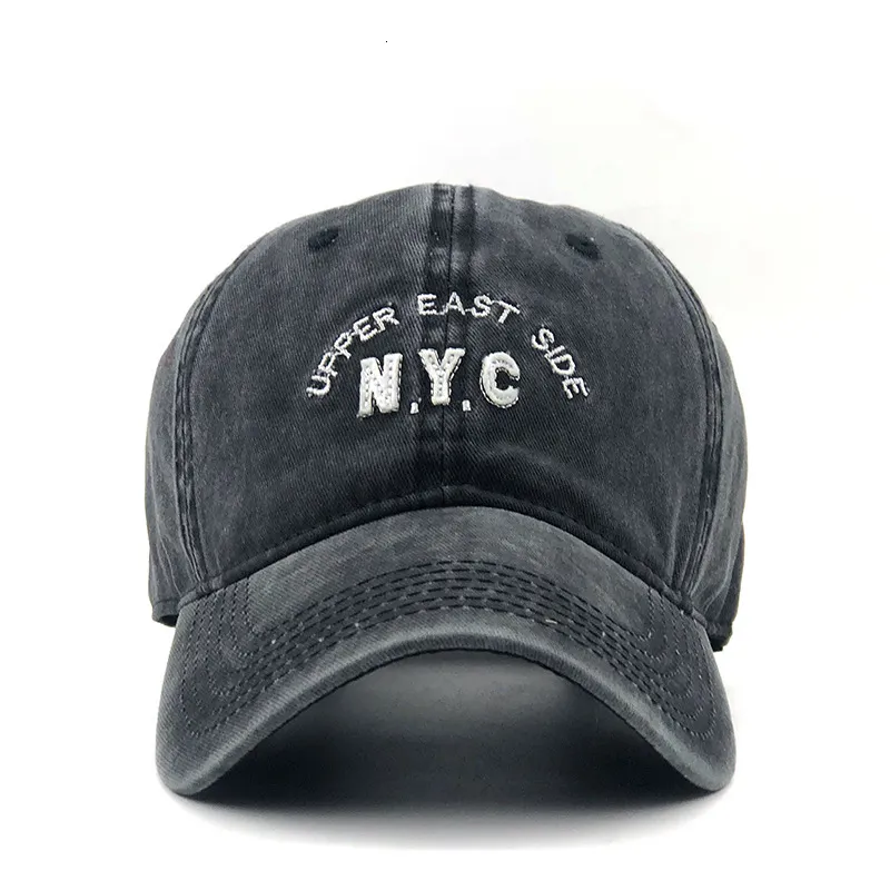 Old Denim Worn Baseball Cap With Nylon And Embroidery For Summer