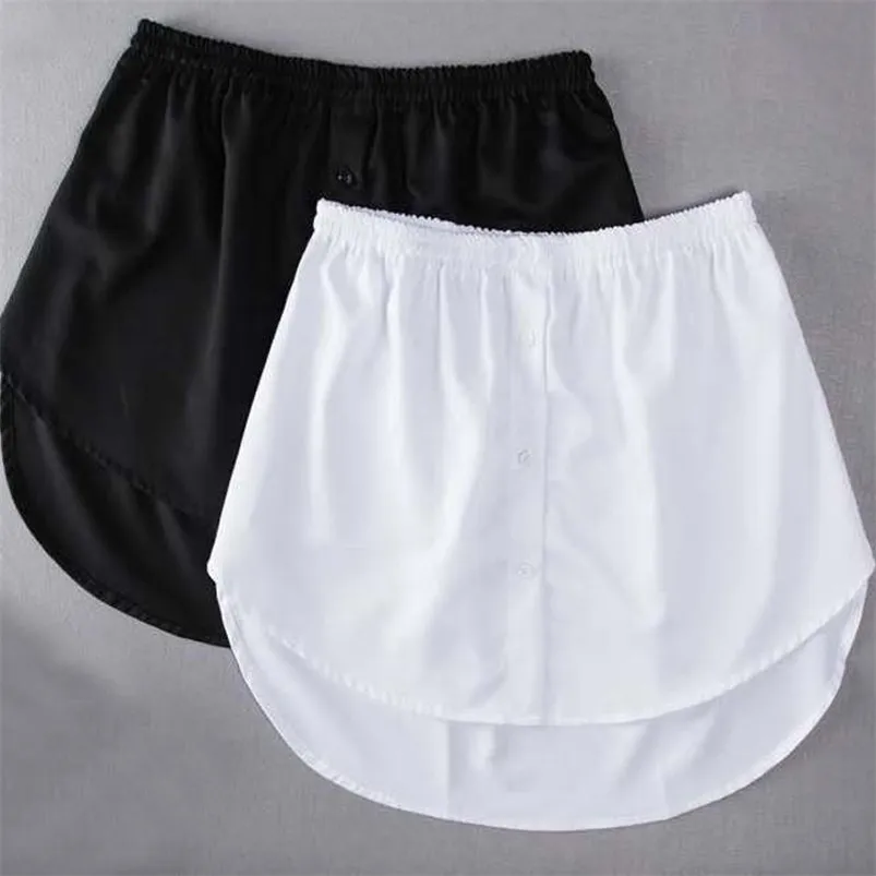 여성 가짜 셔츠 꼬리 블라우스 밑단 스커트 스웨터 Extender 분리 가능한 Underskirt A-Line Underskirt DIY 여성 의류 210730