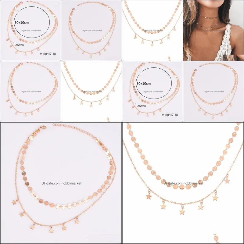 Women Choker Necklace Alloy Stars Necklaces for Women Fashion Jewelry