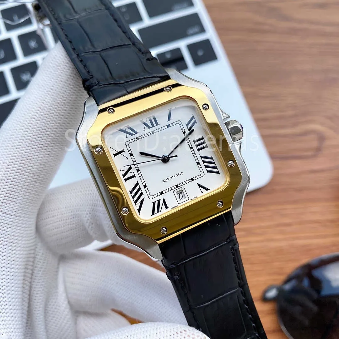 OLEVS Orologio Uomo Automatico Meccanico - Acciaio Inox, Impermeabile 30M, Calendario E Fasi Lunari (Nero)