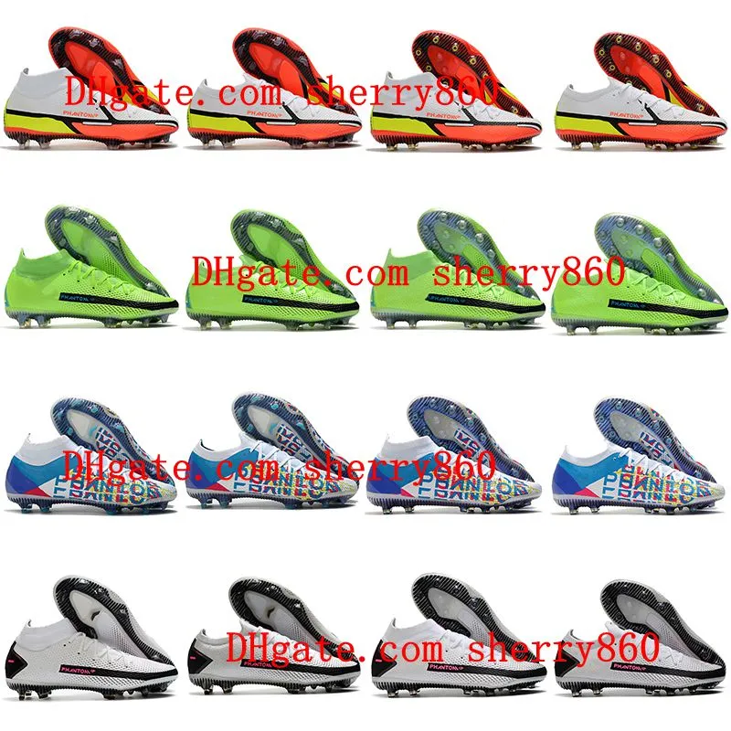 2021 Mens Soccer Shoes Phantom GT2 Elite DF FG Cleats Dynamic Fit AG-PRO Football Boots Motivation Pack Outdoor Firm Ground