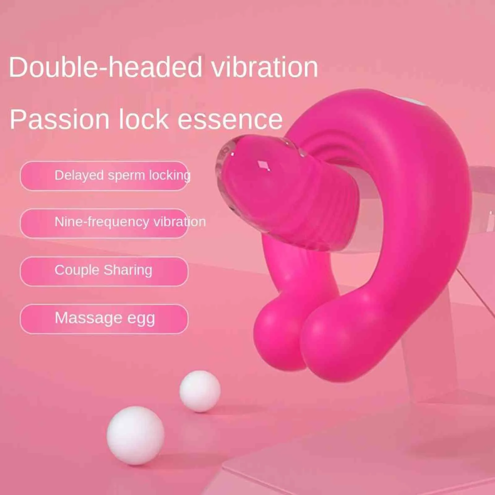 NXY Cockrings Wireless Remote Vibring Penis Ring Dubbelmotor U Form Vibrator för Par Sexleksaker Kukfördröjning Trainer Lock 1128